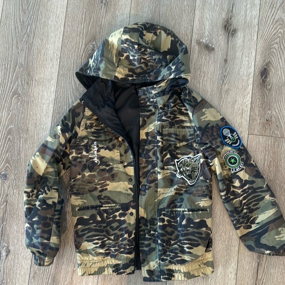 Givenchy
Boy's Camo-Print Reversible Zip-Up Jacket (size 8)